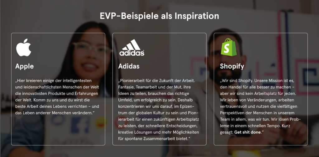 EVP - Beispiele als Inspiration zu Employer Branding