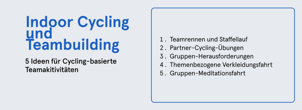 Indoor Cycling und Teambuilding