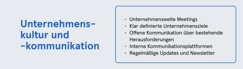 Infobox: Mitarbeiterbindung Maßnahmen - Unternehmenskultur und -kommunikation