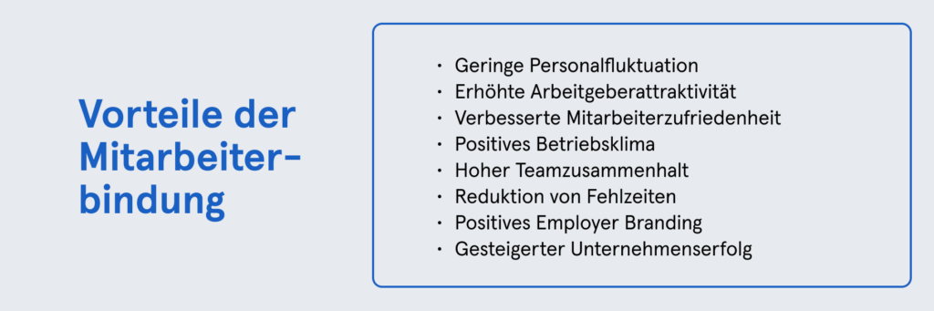 Infobox: Vorteile der Mitarbeiterbindung
