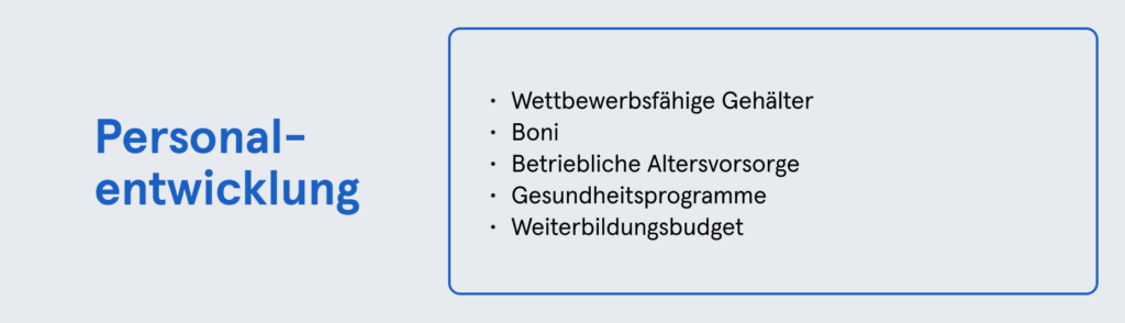 Infobox: Mitarbeiterbindung Maßnahmen - Personalentwicklung