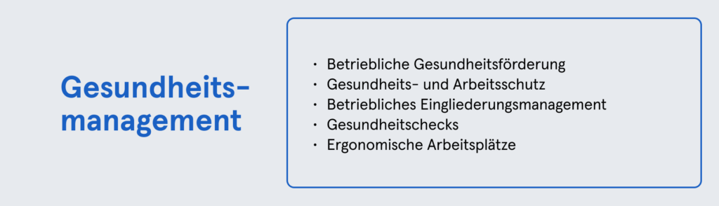 Infobox: Mitarbeiterbindung Maßnahmen - Gesundheitsmanagement