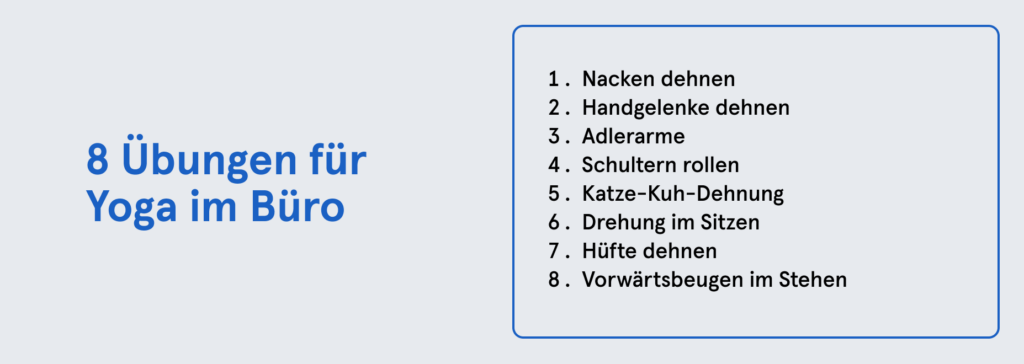 Infobox: 8 Übungen für Yoga im Büro