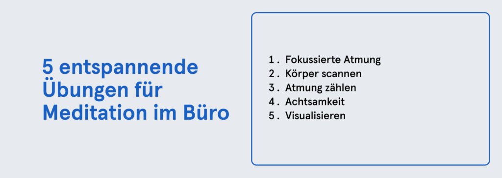 Infobox: 5 Übungen für Meditation im Büro