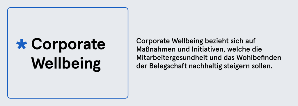 Infobox: Definition Corporate Wellbeing