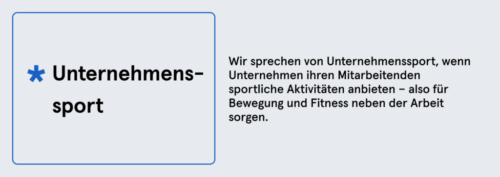 Infobox: Unternehmenssport