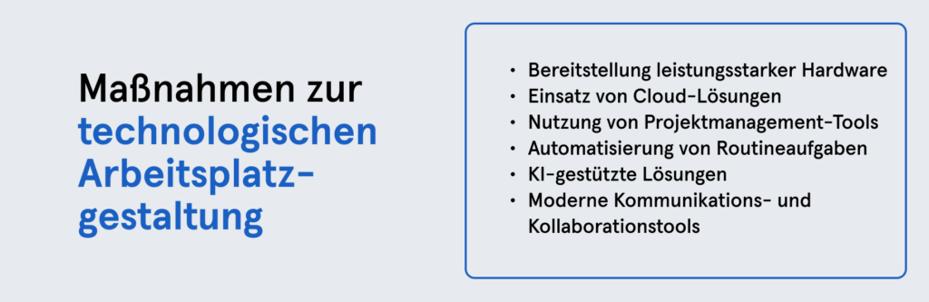 Infobox: Maßnahmen zur technologischen Arbeitsplatzgestaltung