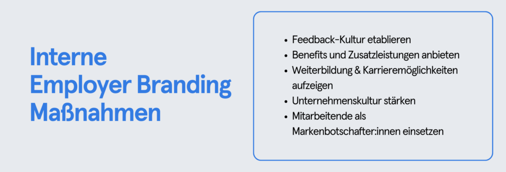 Infobox: Interne Employer Branding Maßnahmen