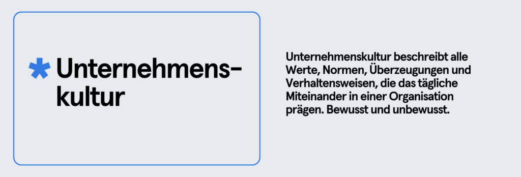 Infobox: Unternehmenskultur Definition
