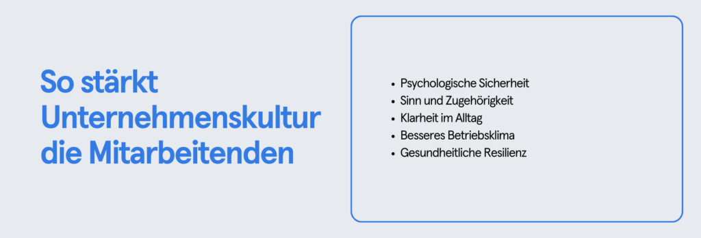 Infobox: So stärkt Unternehmenskultur die Mitarbeitenden
