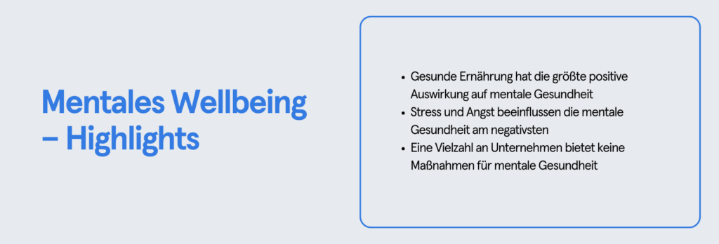 Infobox: Mentales Wellbeing – Highlights