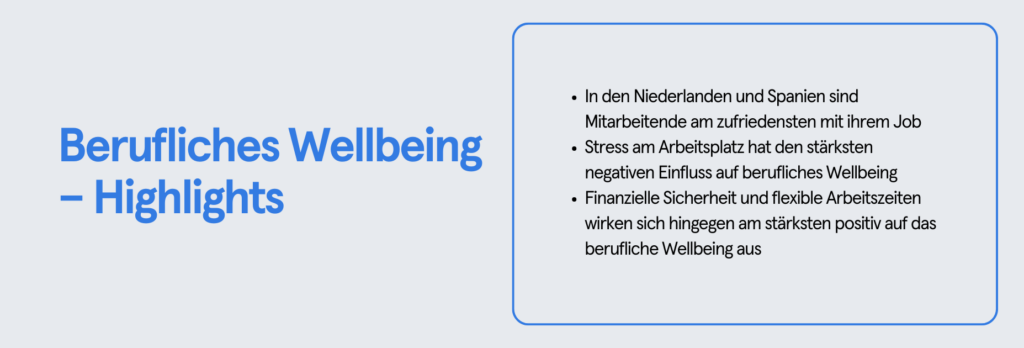 Infobox: Berufliches Wellbeing – Highlights