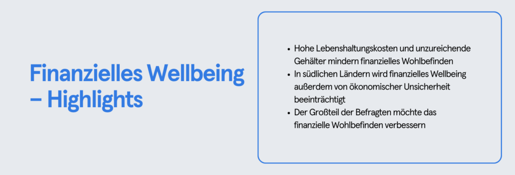 Infobox: Finanzielles Wellbeing – Highlights